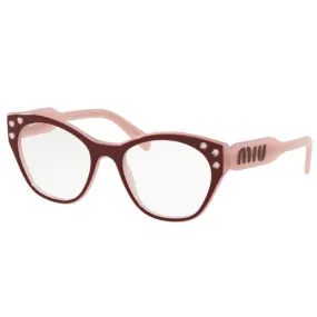   Miu Miu MU  02RV - 1041O1 Granato Superiore Su Alabastro | Occhiale Da Vista Donna 