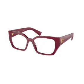   Miu Miu MU 03VV - 16H1O1 Bordeaux Rigato | Occhiale Da Vista Donna 