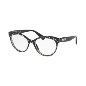   Miu Miu MU 04RV Core Collection 1381O1 Stelle Bianche/nere | Occhiale Da Vista Donna 